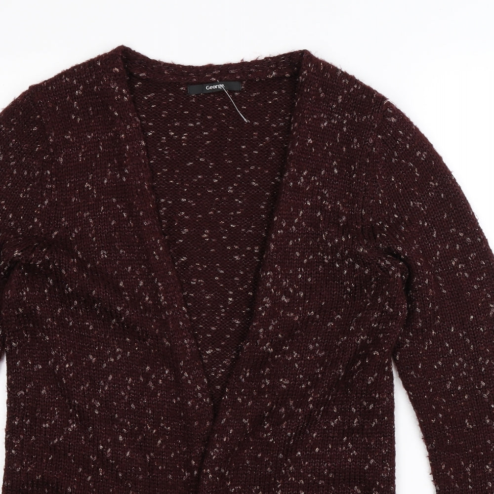 George Womens Brown  Knit Cardigan Jumper Size 10