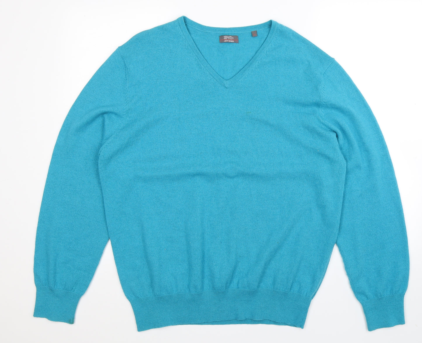 Jeff Banks Mens Blue  Knit Pullover Jumper Size L