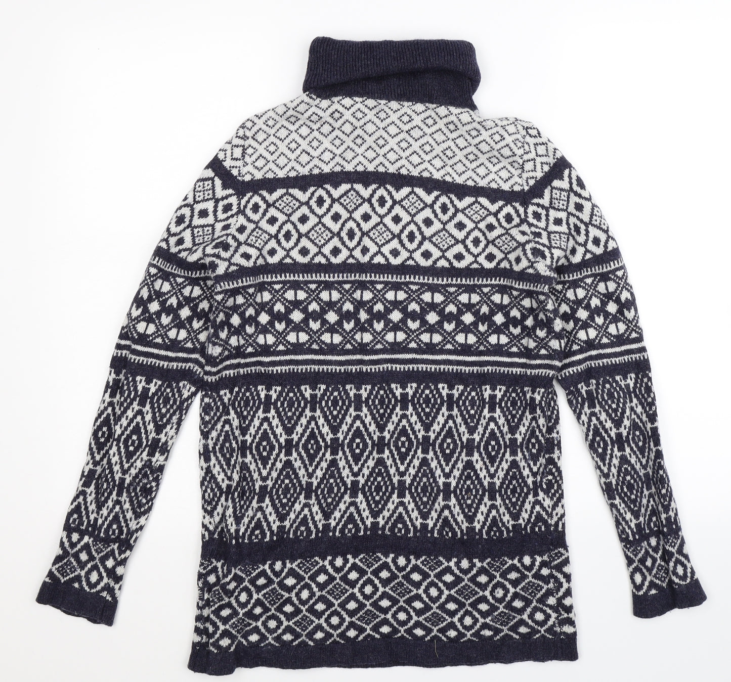 TU Womens Multicoloured Geometric Knit Pullover Jumper Size 10