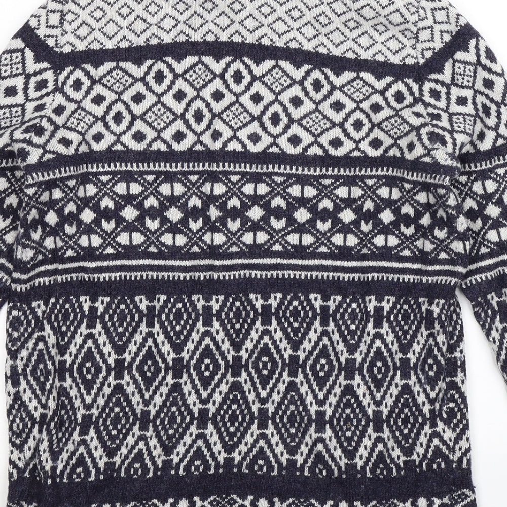 TU Womens Multicoloured Geometric Knit Pullover Jumper Size 10