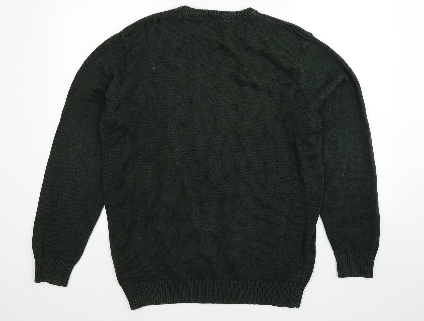 Maine Mens Green  Knit Pullover Jumper Size L