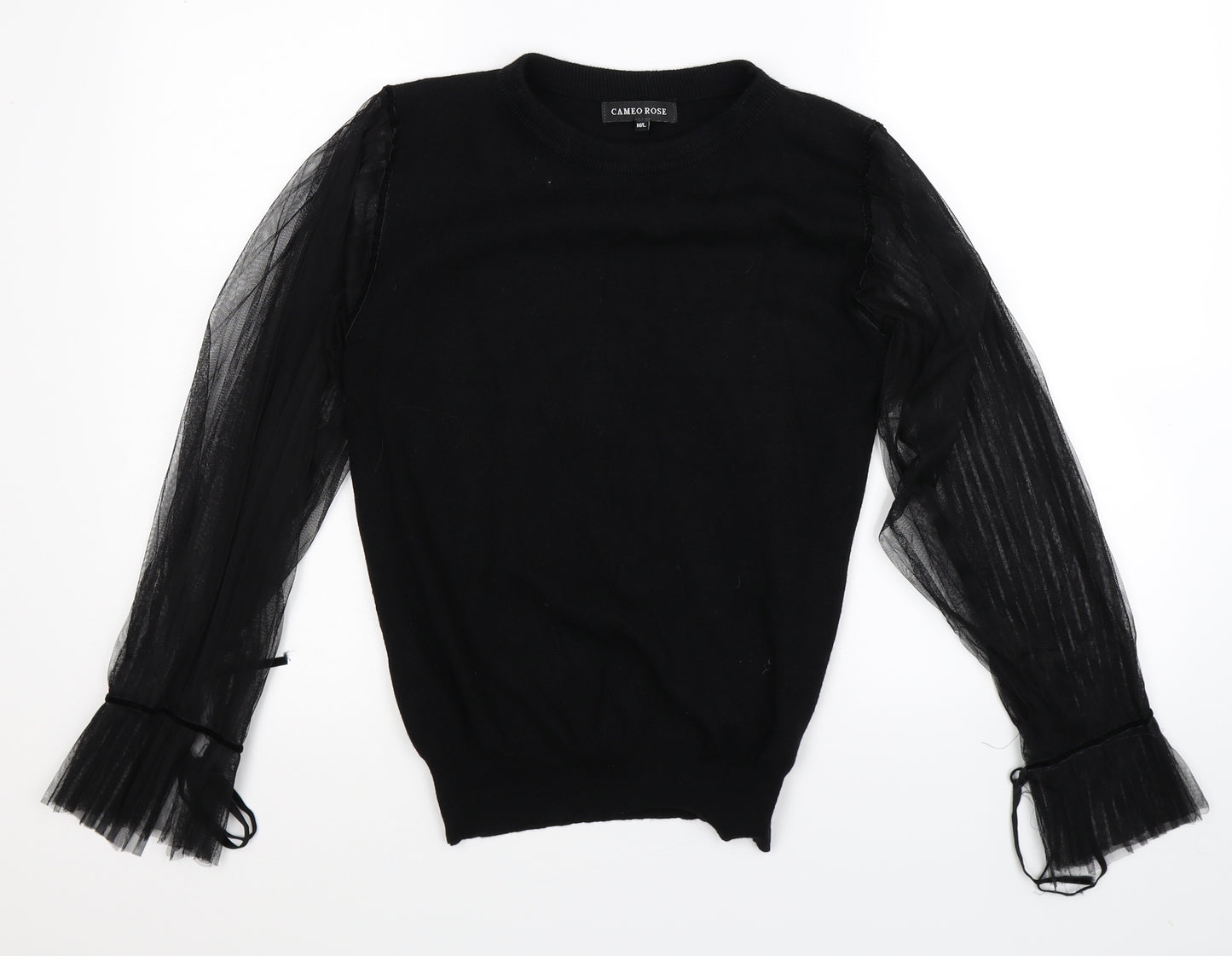 Cameo Womens Black  Knit Pullover Jumper Size L