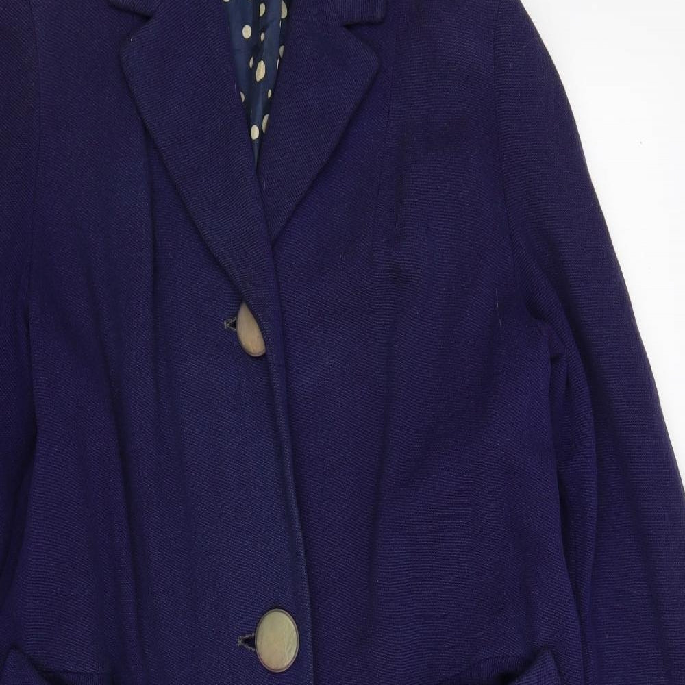 Preworn Womens Blue   Overcoat Coat Size 16