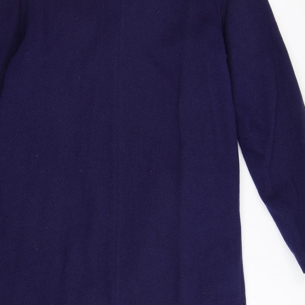 Preworn Womens Blue   Overcoat Coat Size 16