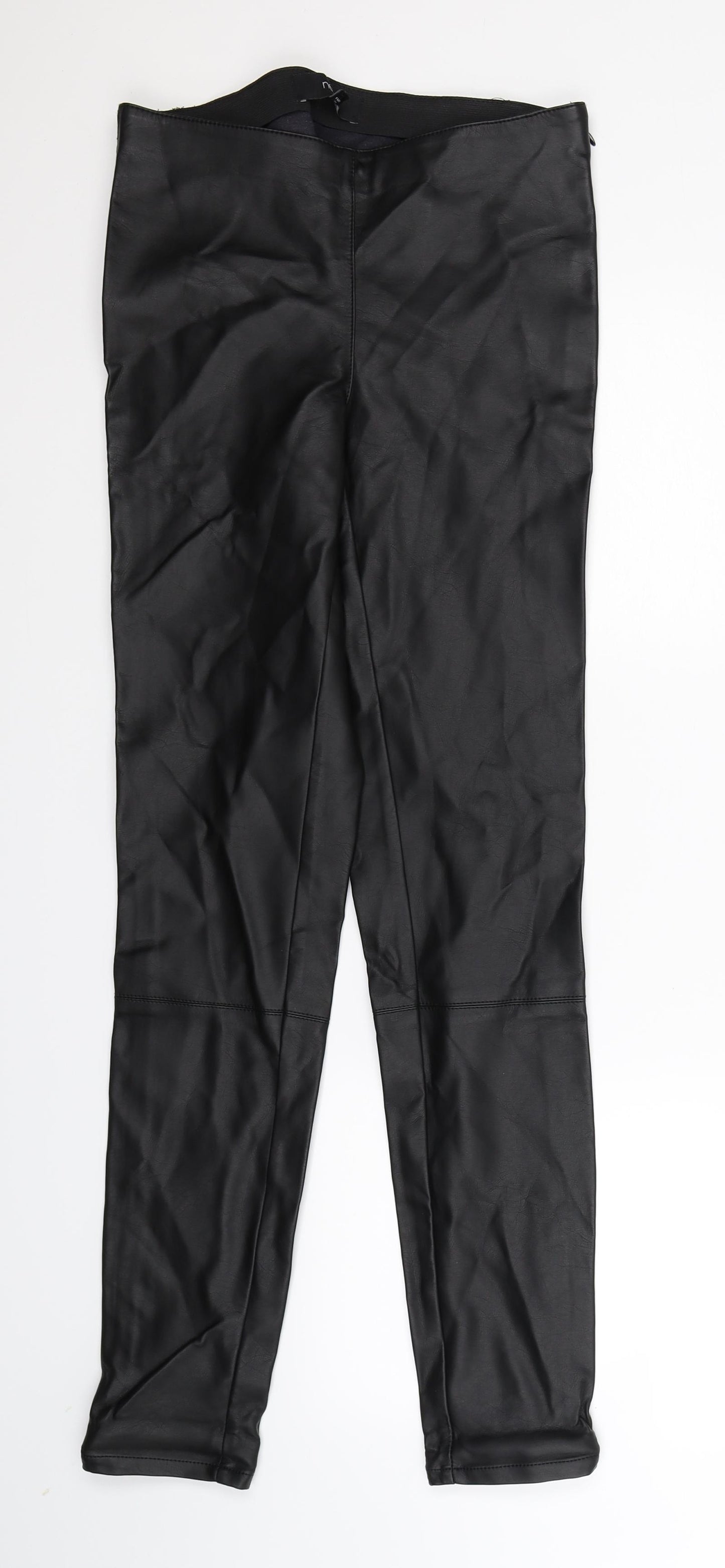 NEXT Womens Black   Jegging Leggings Size 10 L31 in - Faux Leather