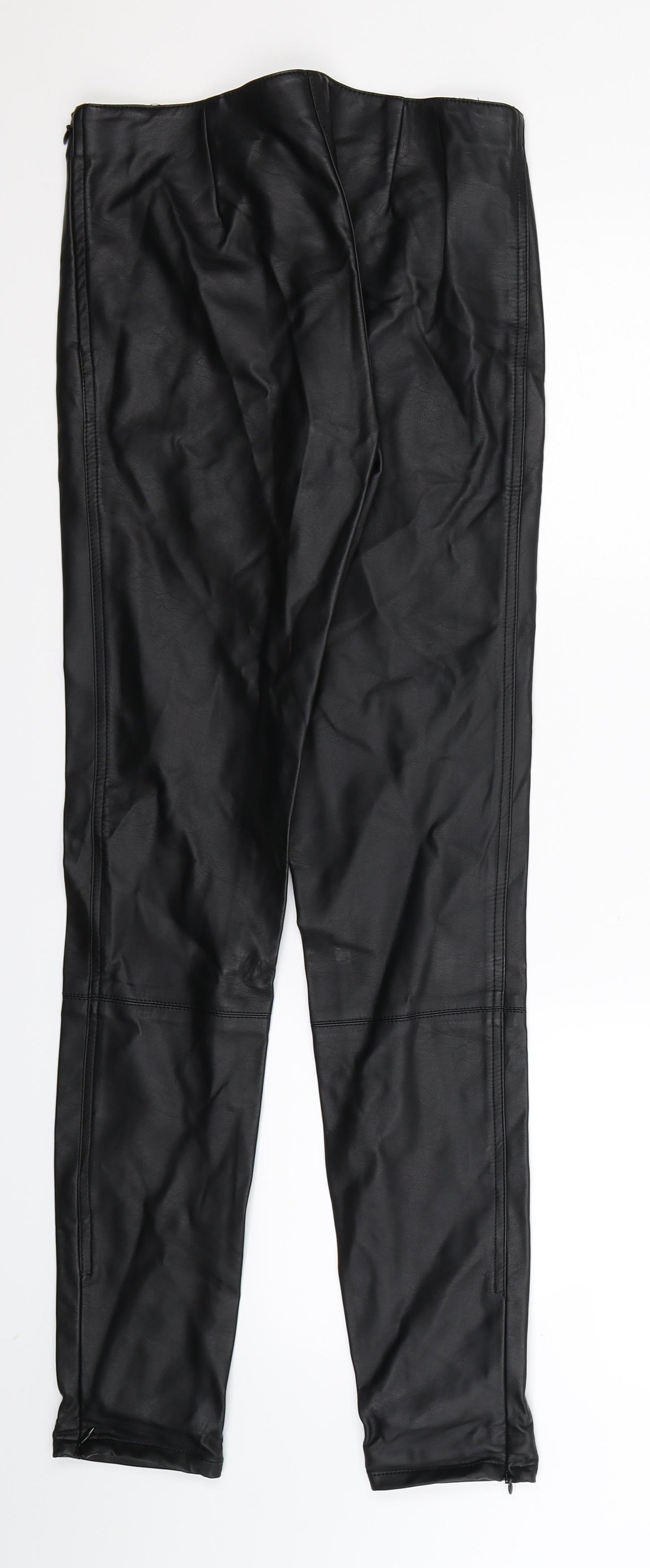 NEXT Womens Black   Jegging Leggings Size 10 L31 in - Faux Leather