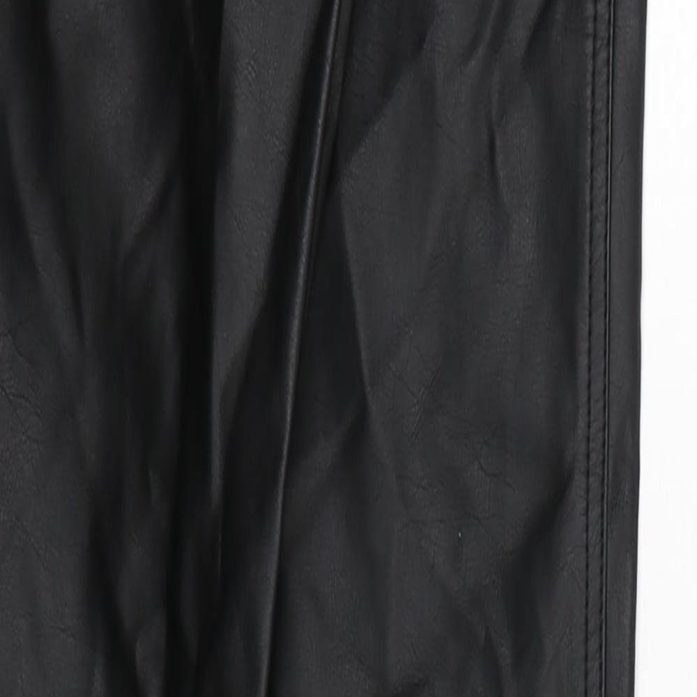 NEXT Womens Black   Jegging Leggings Size 10 L31 in - Faux Leather