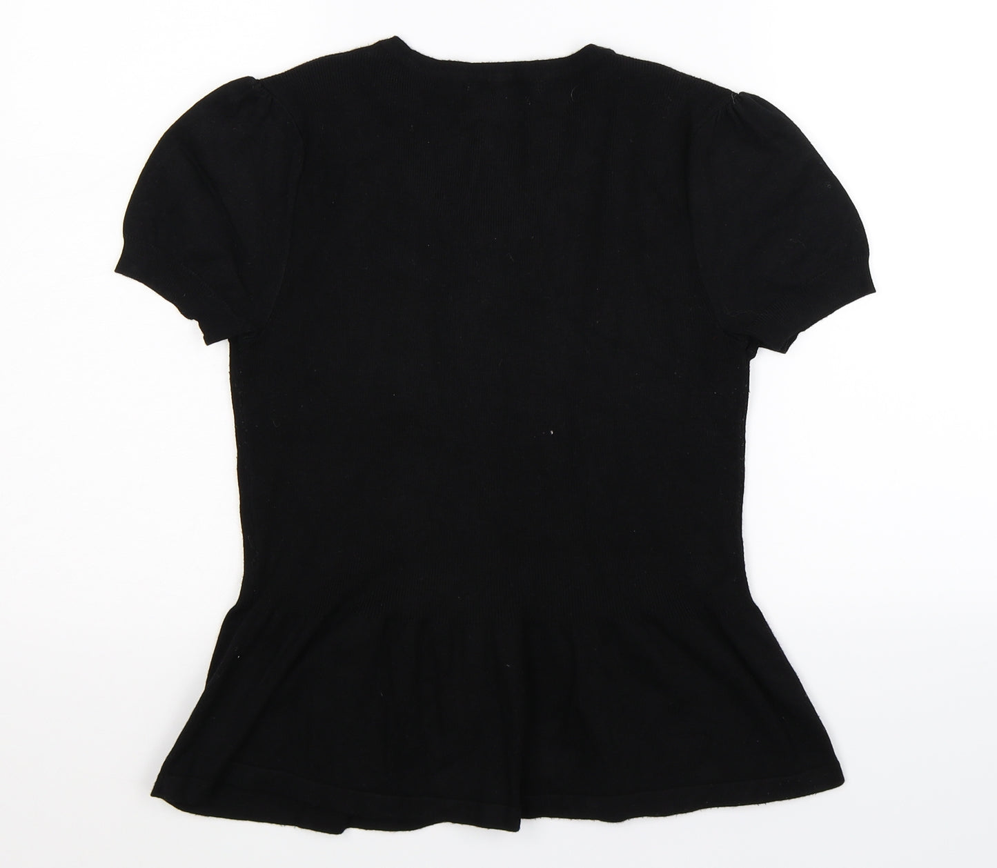Marks and Spencer Womens Black  Knit Cardigan Jumper Size 12