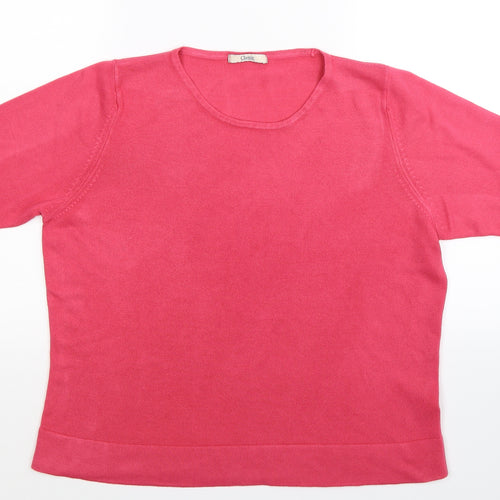 Marks and Spencer Womens Pink  Knit Pullover Jumper Size 16