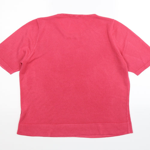 Marks and Spencer Womens Pink  Knit Pullover Jumper Size 16