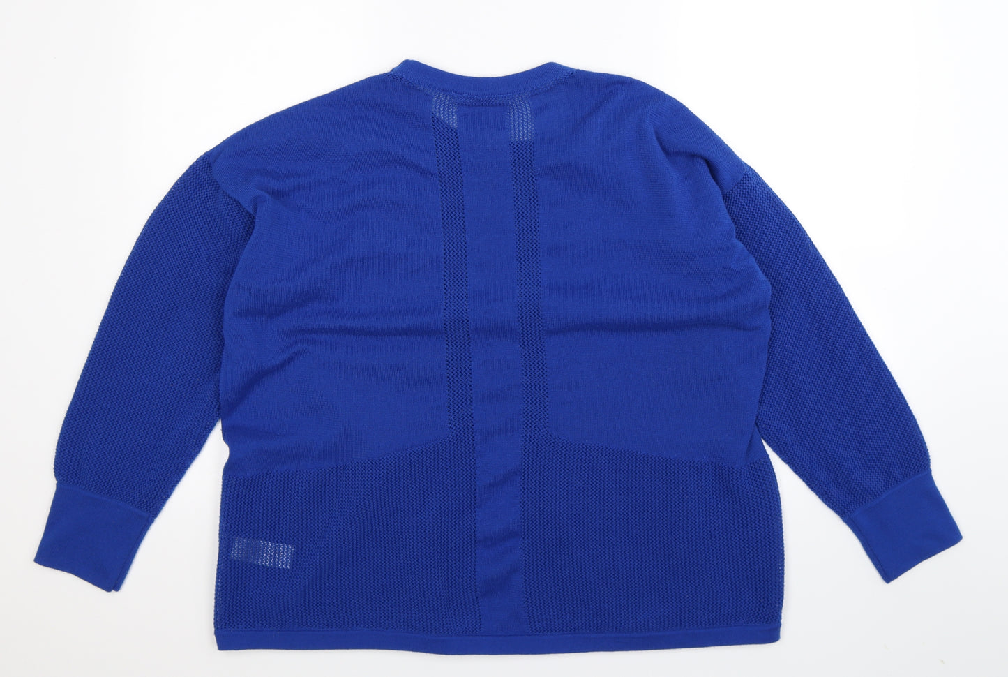 Marks and Spencer Womens Blue  Jersey Pullover Jumper Size 18
