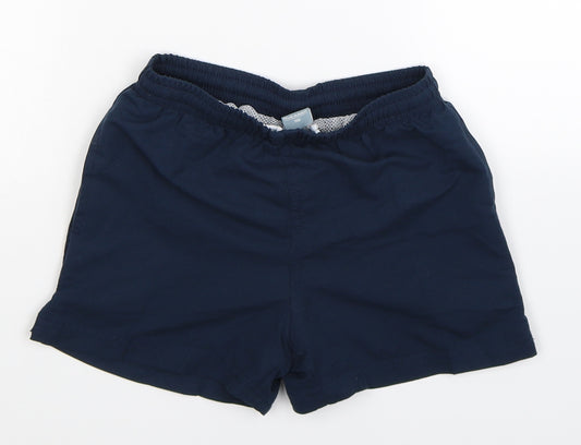 Front view of Rucanor boys’ blue bermuda shorts, size 6, years
