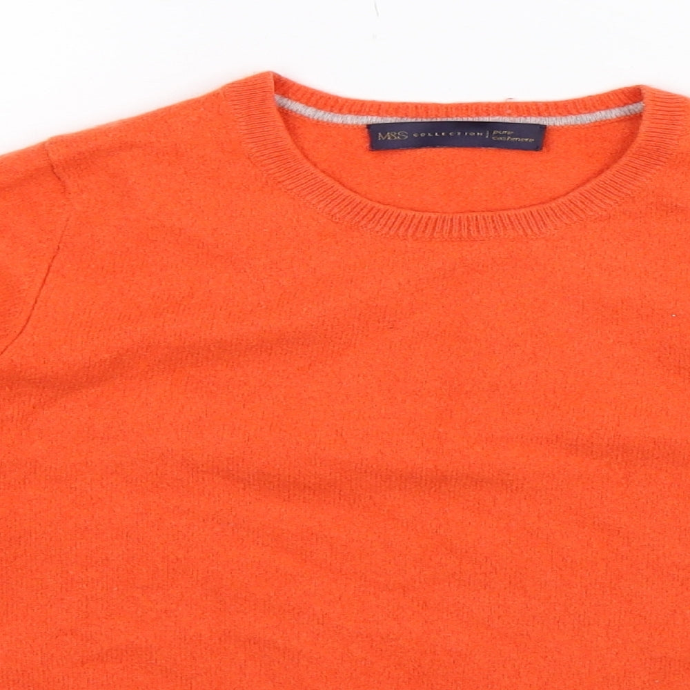 Marks and Spencer Womens Orange  Knit Pullover Jumper Size 10