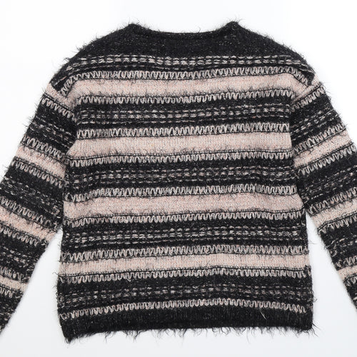 Apricot Womens Multicoloured Striped Knit Pullover Jumper Size M