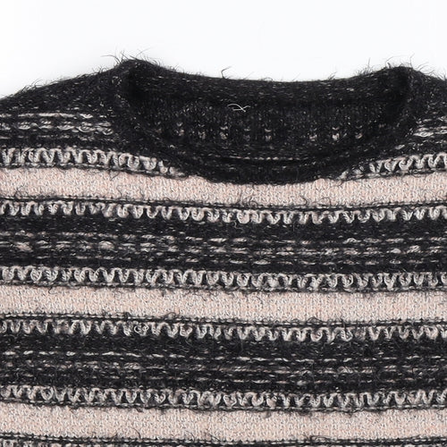 Apricot Womens Multicoloured Striped Knit Pullover Jumper Size M