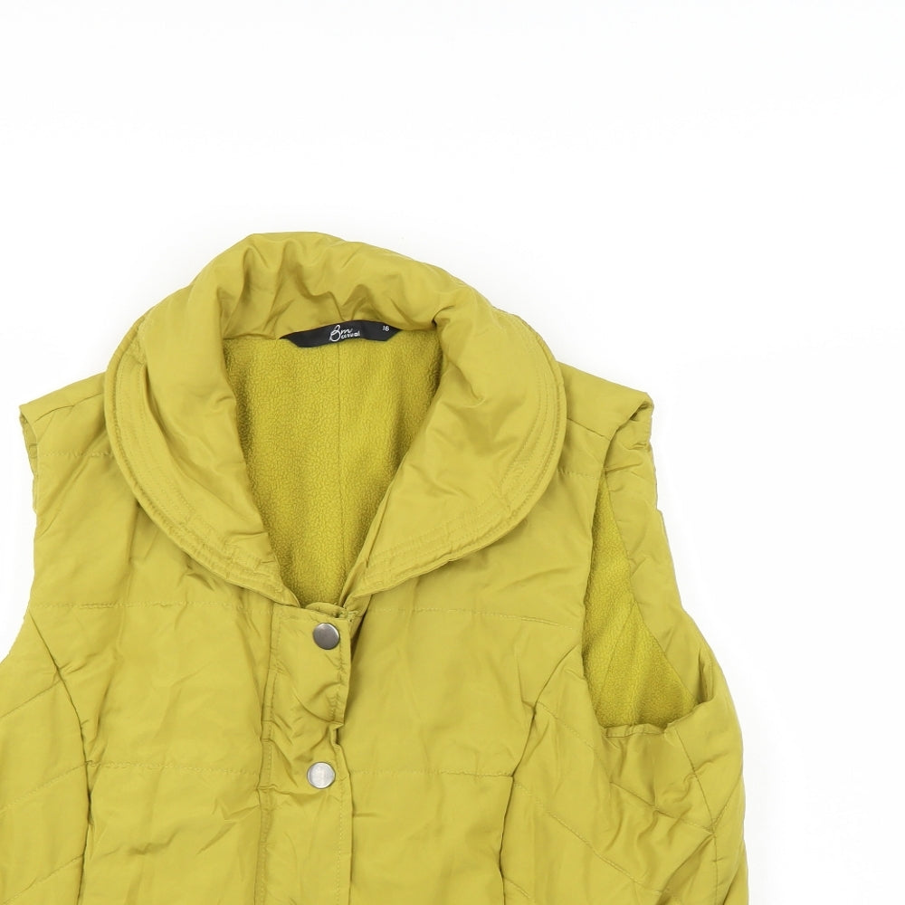 BM casual Womens Gold   Gilet Jacket Size 16