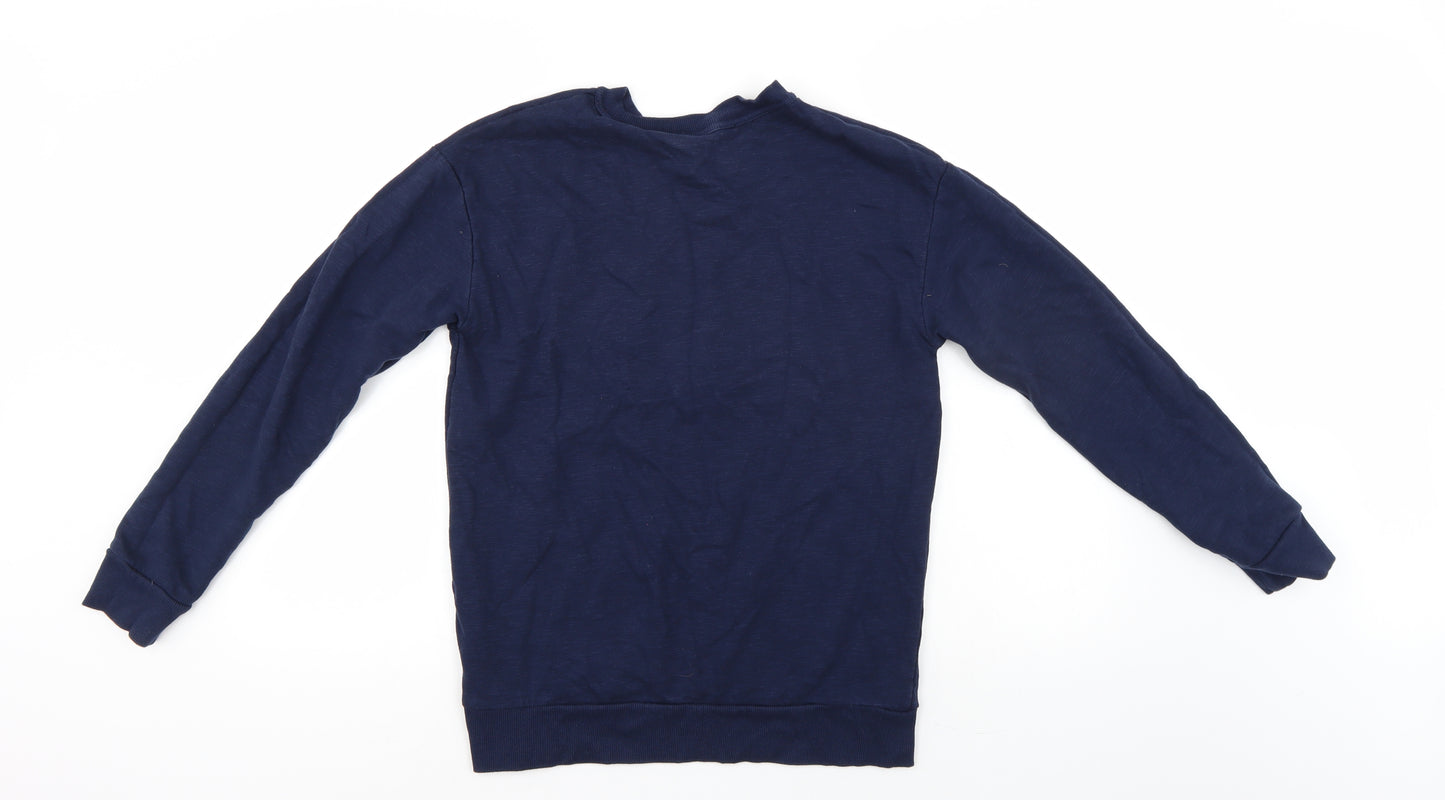 H&M Girls Blue   Pullover Sweatshirt Size 12-13 Years