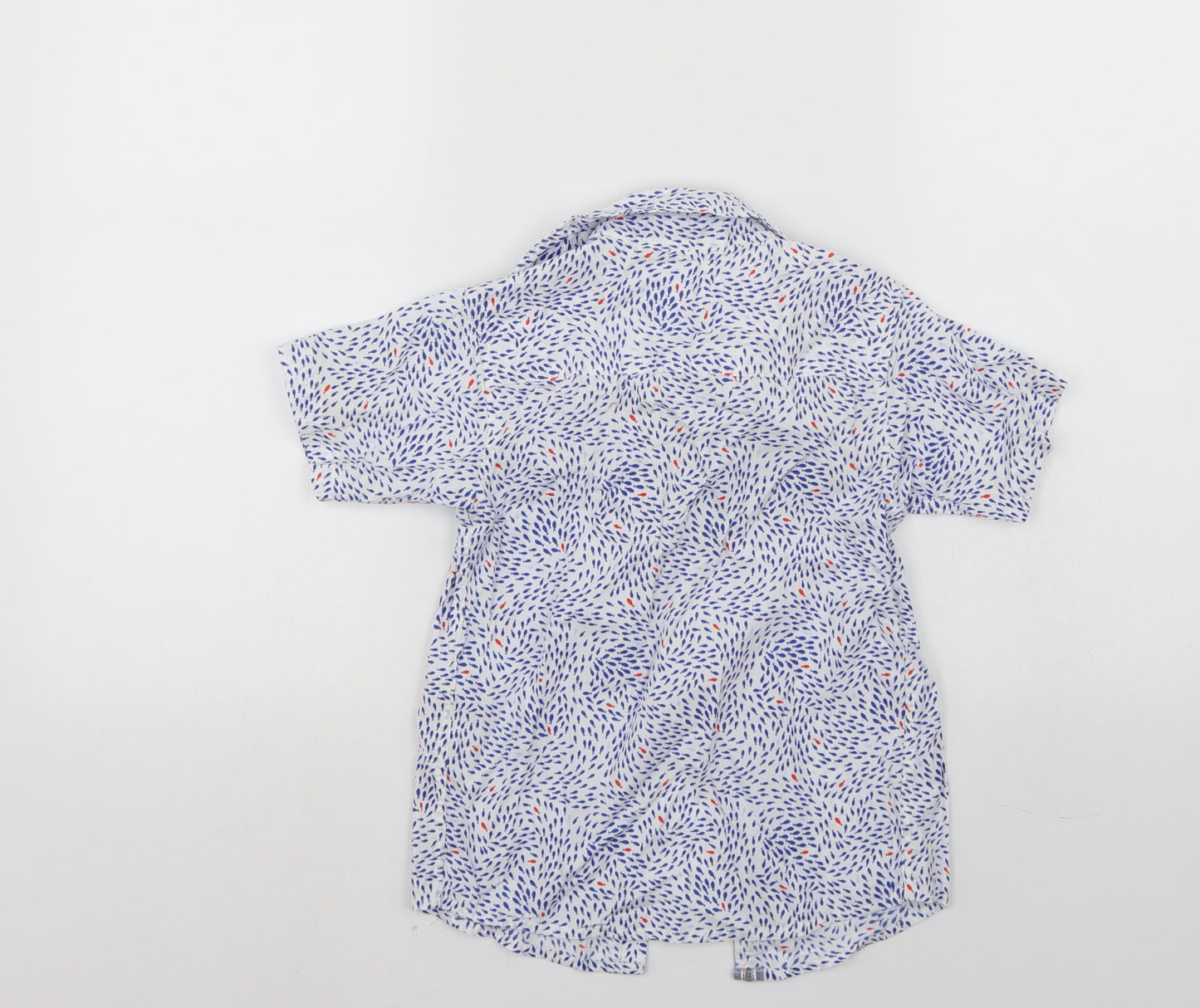 Jasper Conran Boys Blue Animal Print  Basic Button-Up Size 7 Years