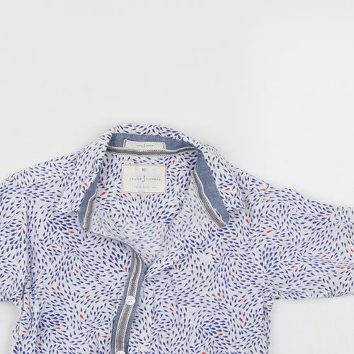 Jasper Conran Boys Blue Animal Print  Basic Button-Up Size 7 Years