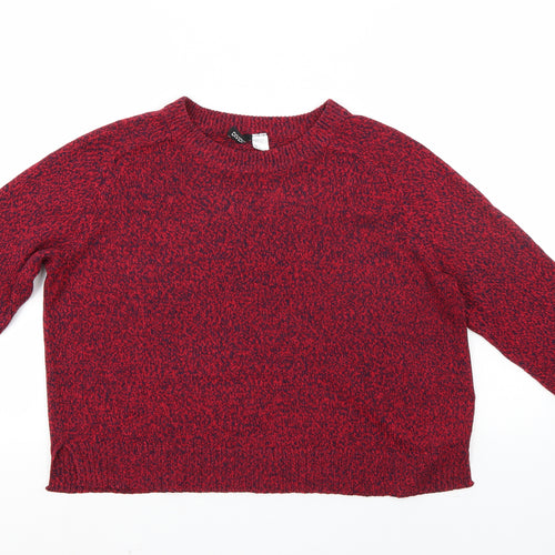 Divided Womens Red   Pullover Jumper Size L