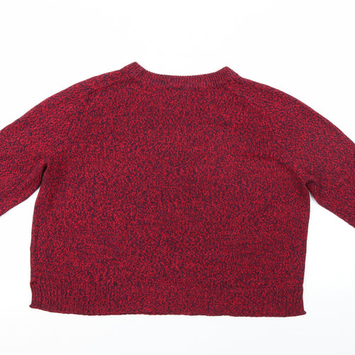 Divided Womens Red   Pullover Jumper Size L