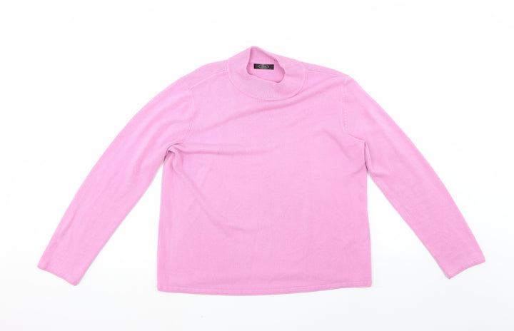 BM Womens Pink Pullover Jumper Size L