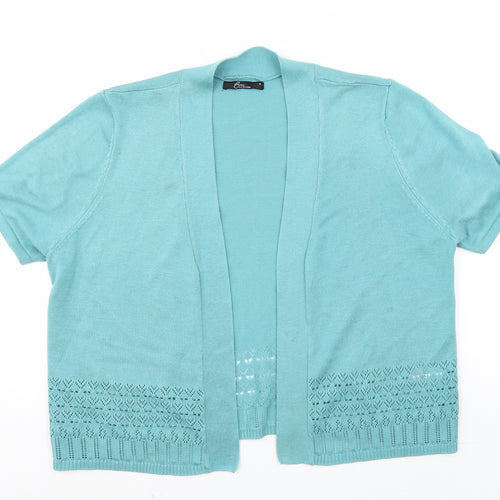BM Collection Womens Blue   Cardigan Jumper Size M