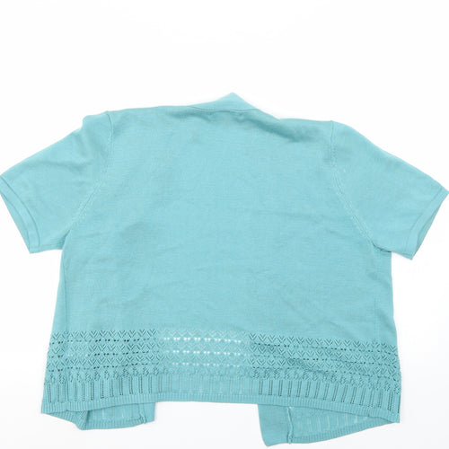 BM Collection Womens Blue   Cardigan Jumper Size M