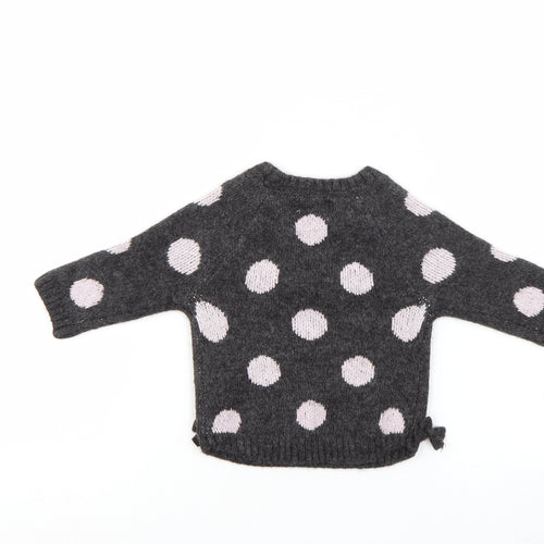 Primark Girls Black Polka Dot  Pullover Jumper Size 3-6 Months