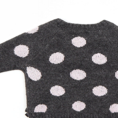 Primark Girls Black Polka Dot  Pullover Jumper Size 3-6 Months