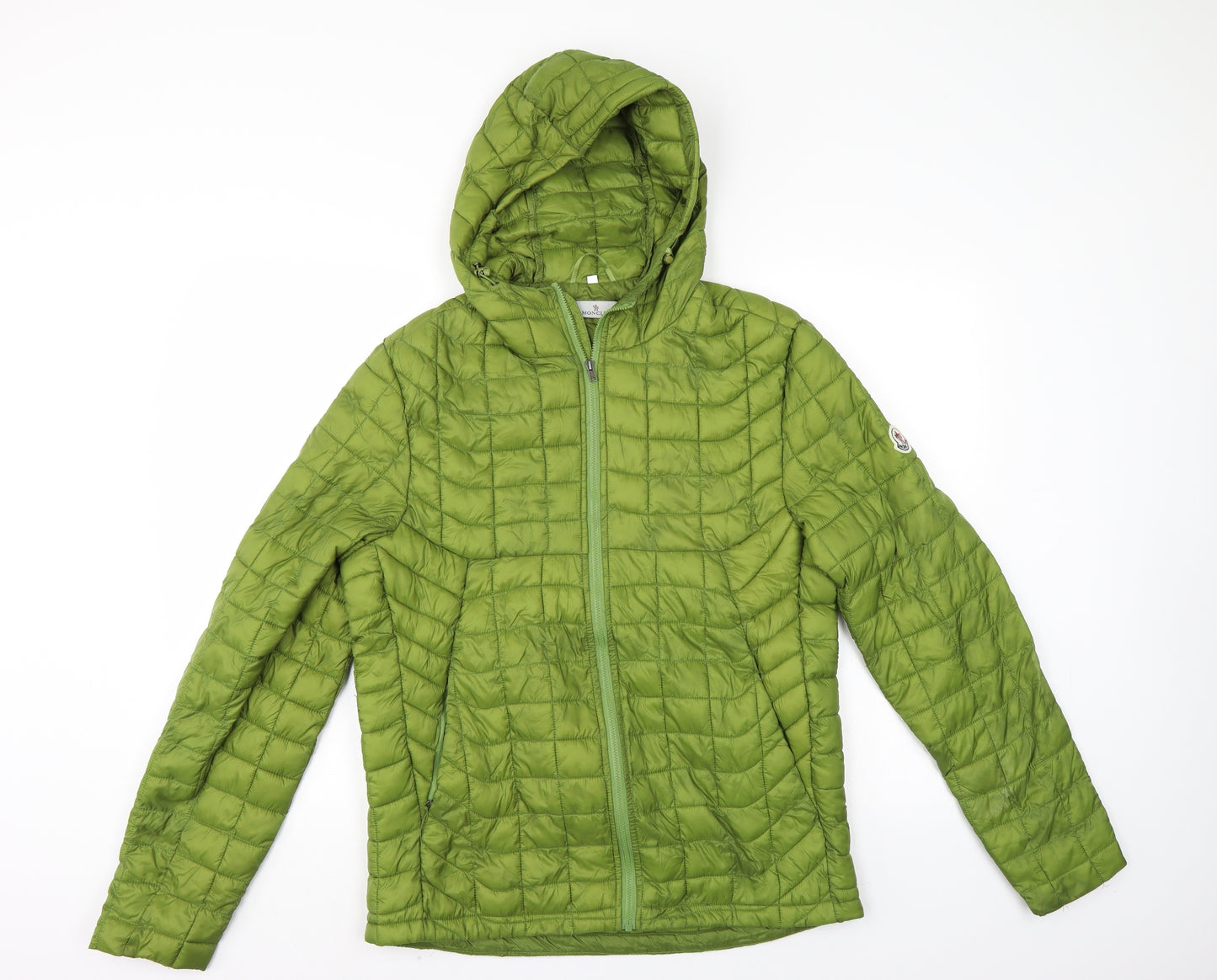 Moncler Womens Green   Quilted Coat Size M