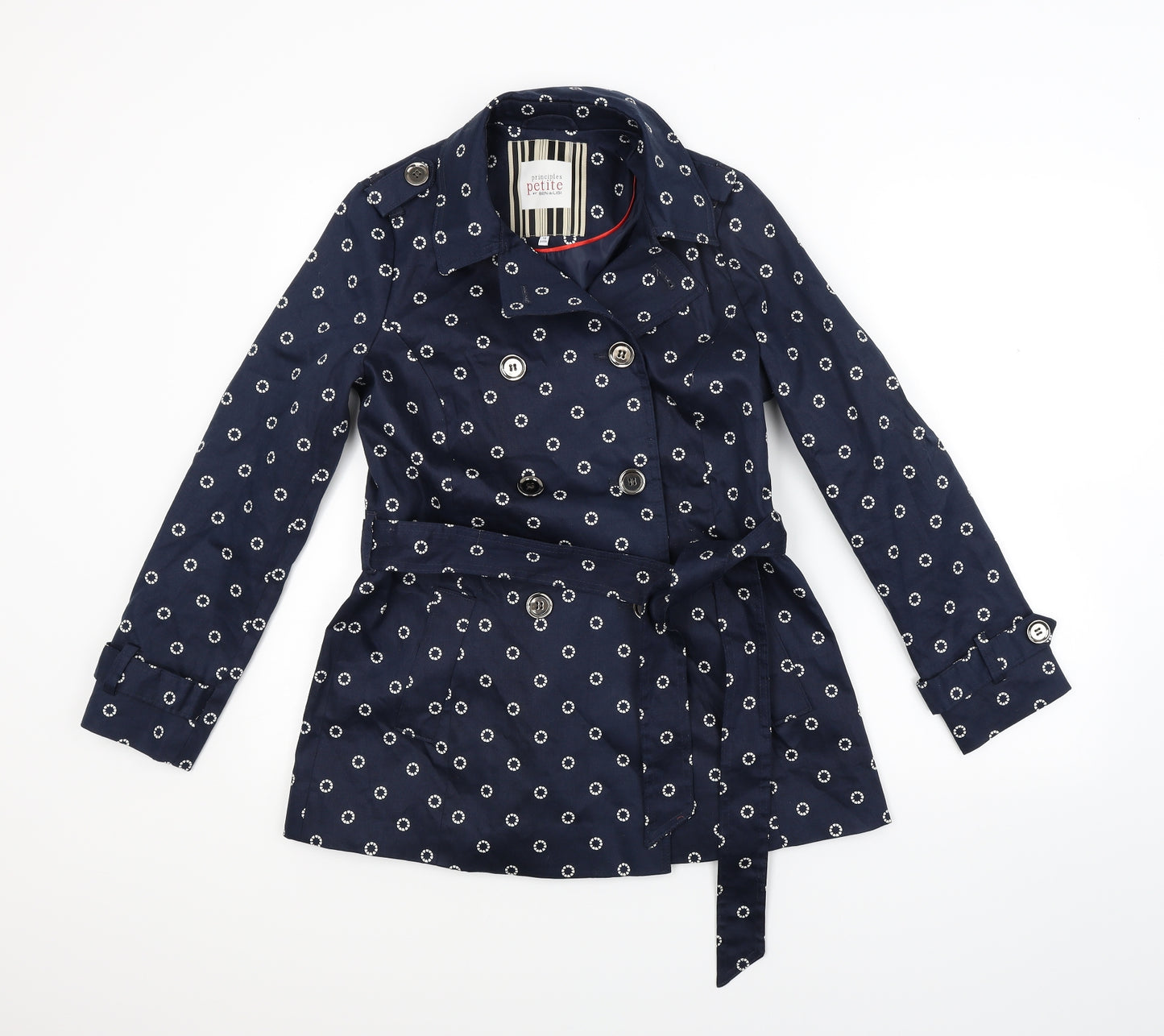 Ben De Lisi Womens Blue Polka Dot  Jacket Coat Size 10