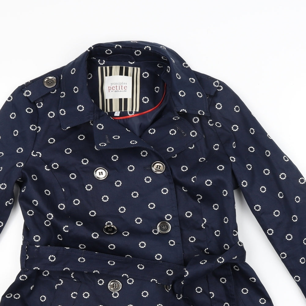 Ben De Lisi Womens Blue Polka Dot  Jacket Coat Size 10