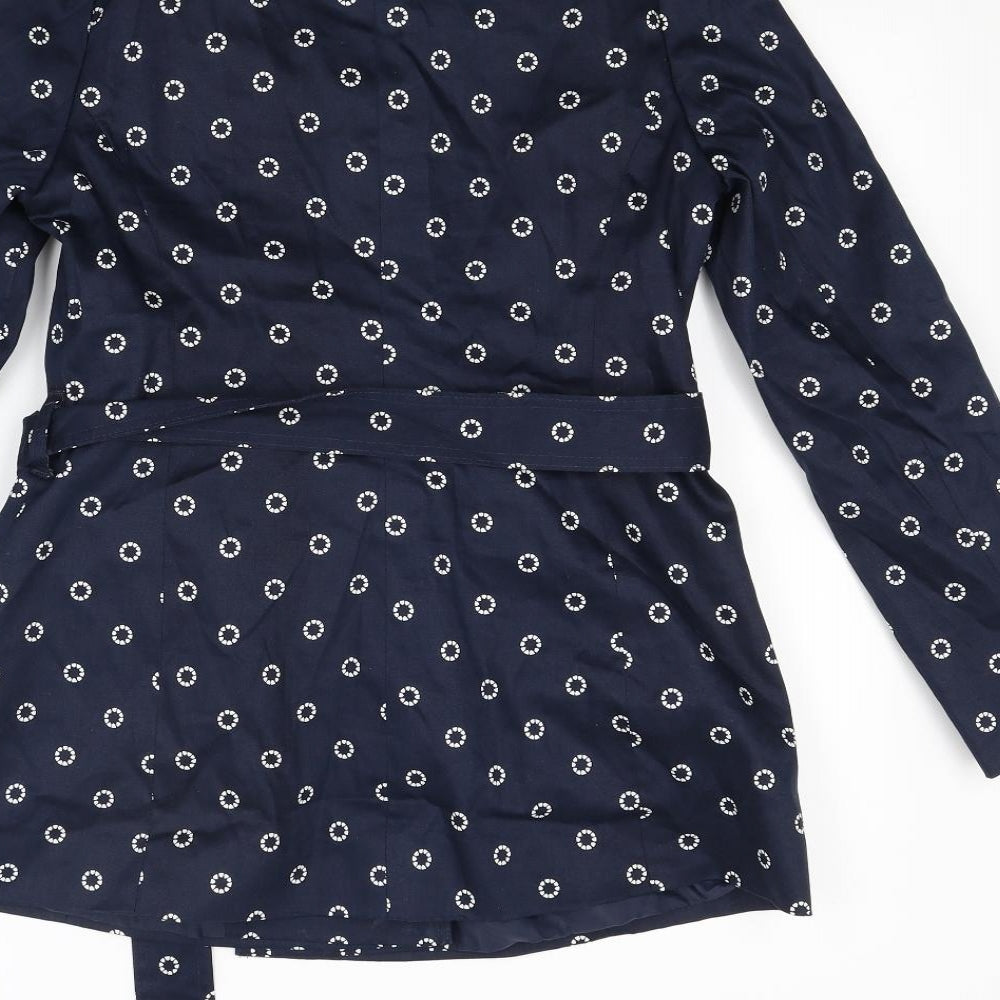Ben De Lisi Womens Blue Polka Dot  Jacket Coat Size 10