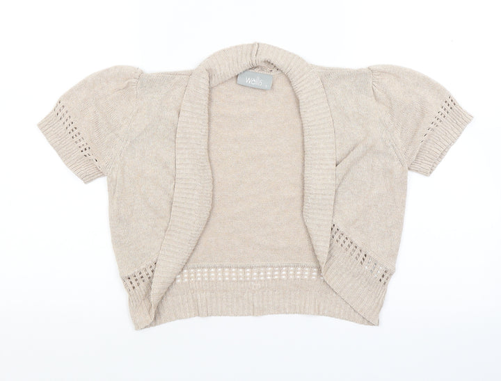Wallis Womens Beige  Knit Shrug Jumper Size S