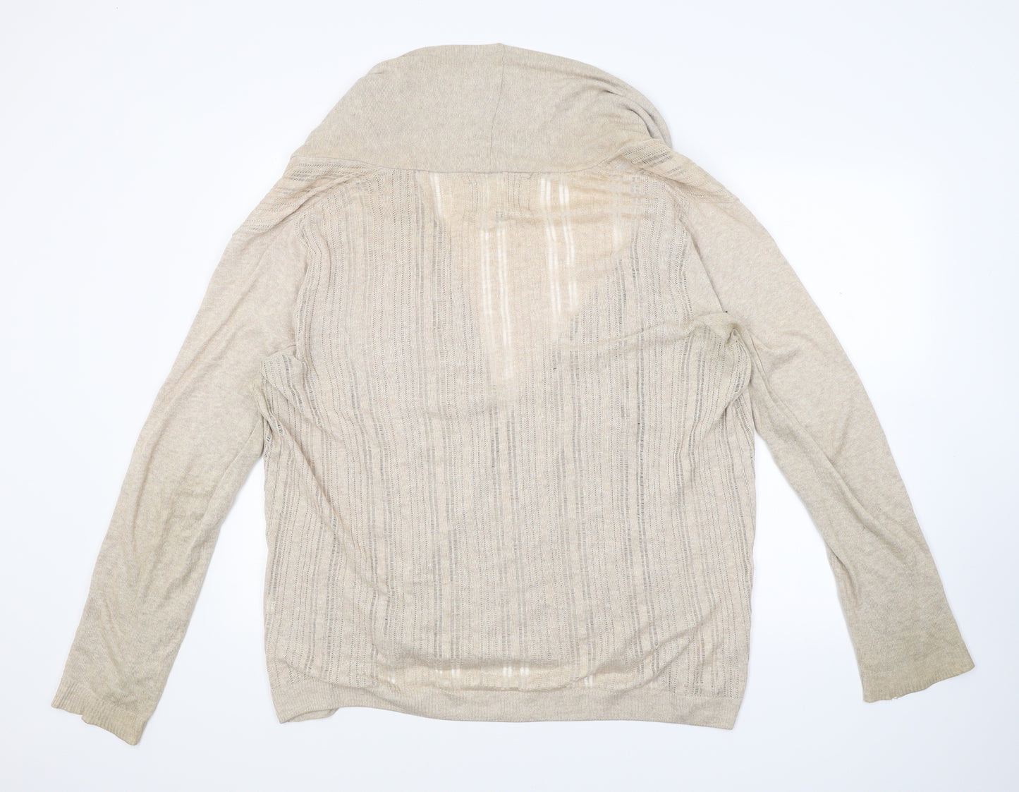 River Island Mens Beige  Knit Cardigan Jumper Size M