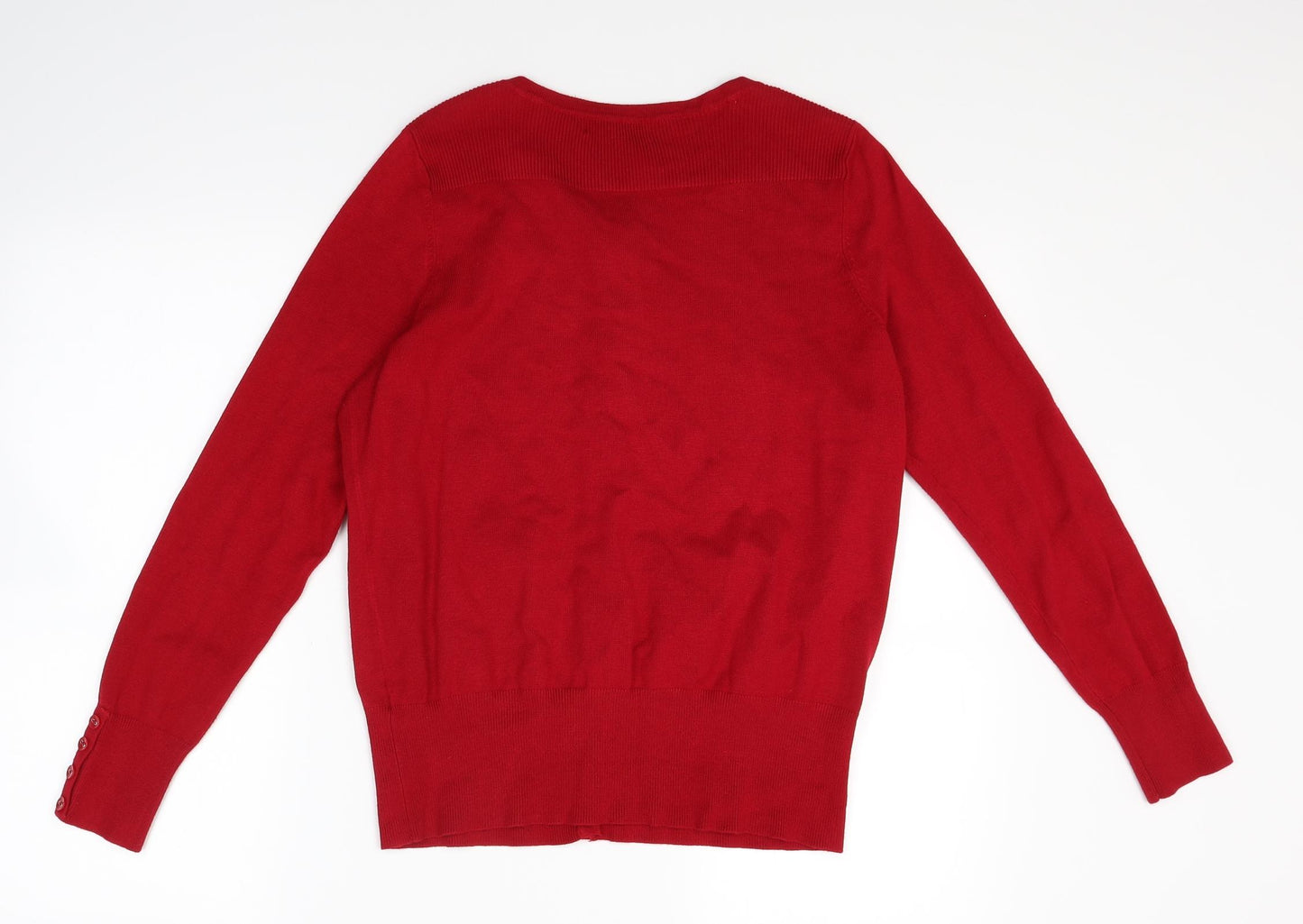 Debenhams Womens Red   Cardigan Jumper Size 14