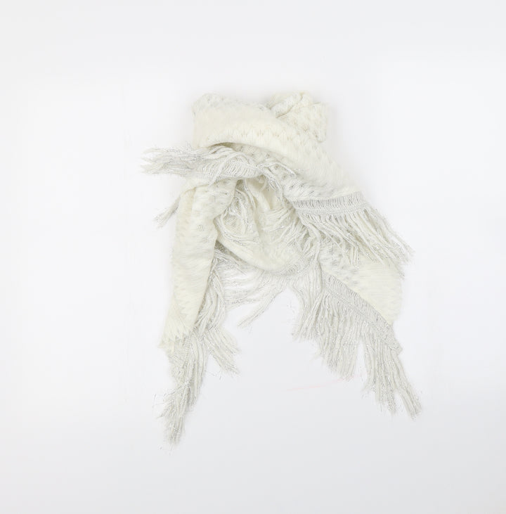 Preworn Womens White    Scarf