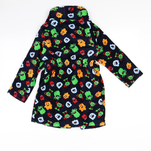 Preworn Boys Blue Spotted   Robe Size 6 Years