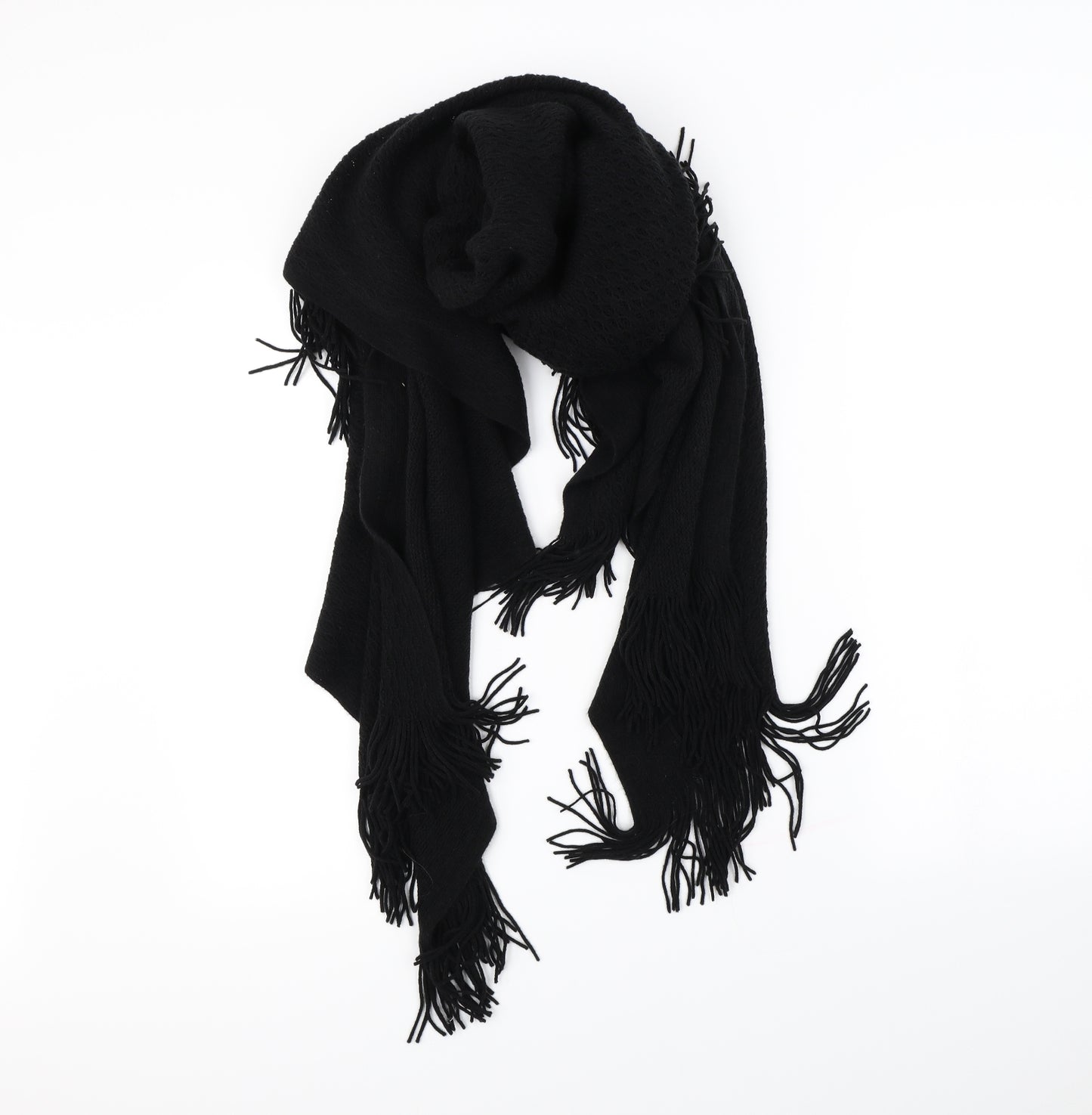 Preworn Womens Black    Scarf