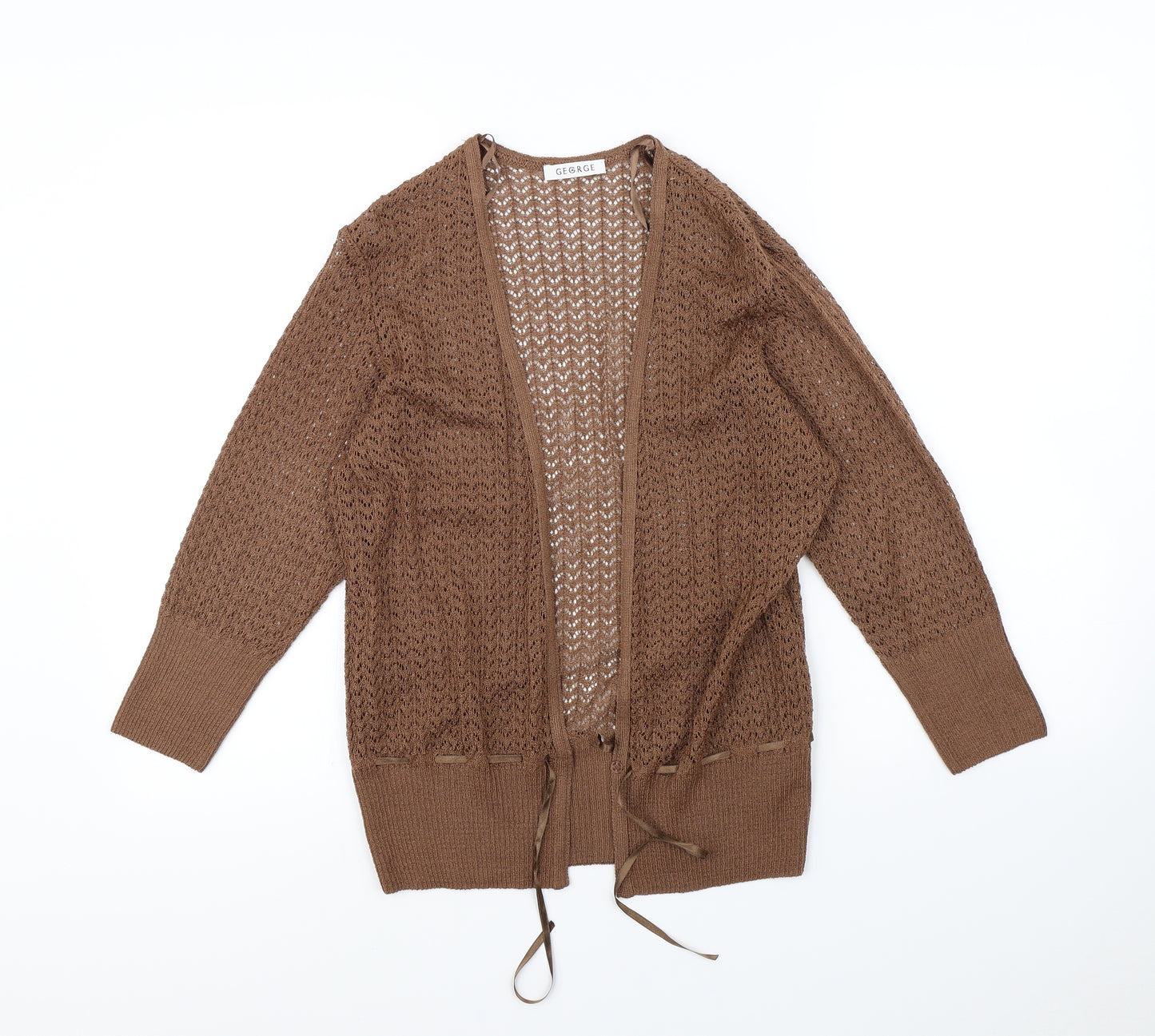 George Womens Brown   Cardigan Jumper Size 18