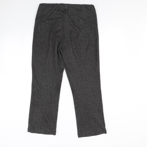 Bonmarché Womens Black Herringbone  Dress Pants Trousers Size 12 L25 in