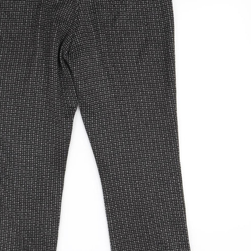 Bonmarché Womens Black Herringbone  Dress Pants Trousers Size 12 L25 in