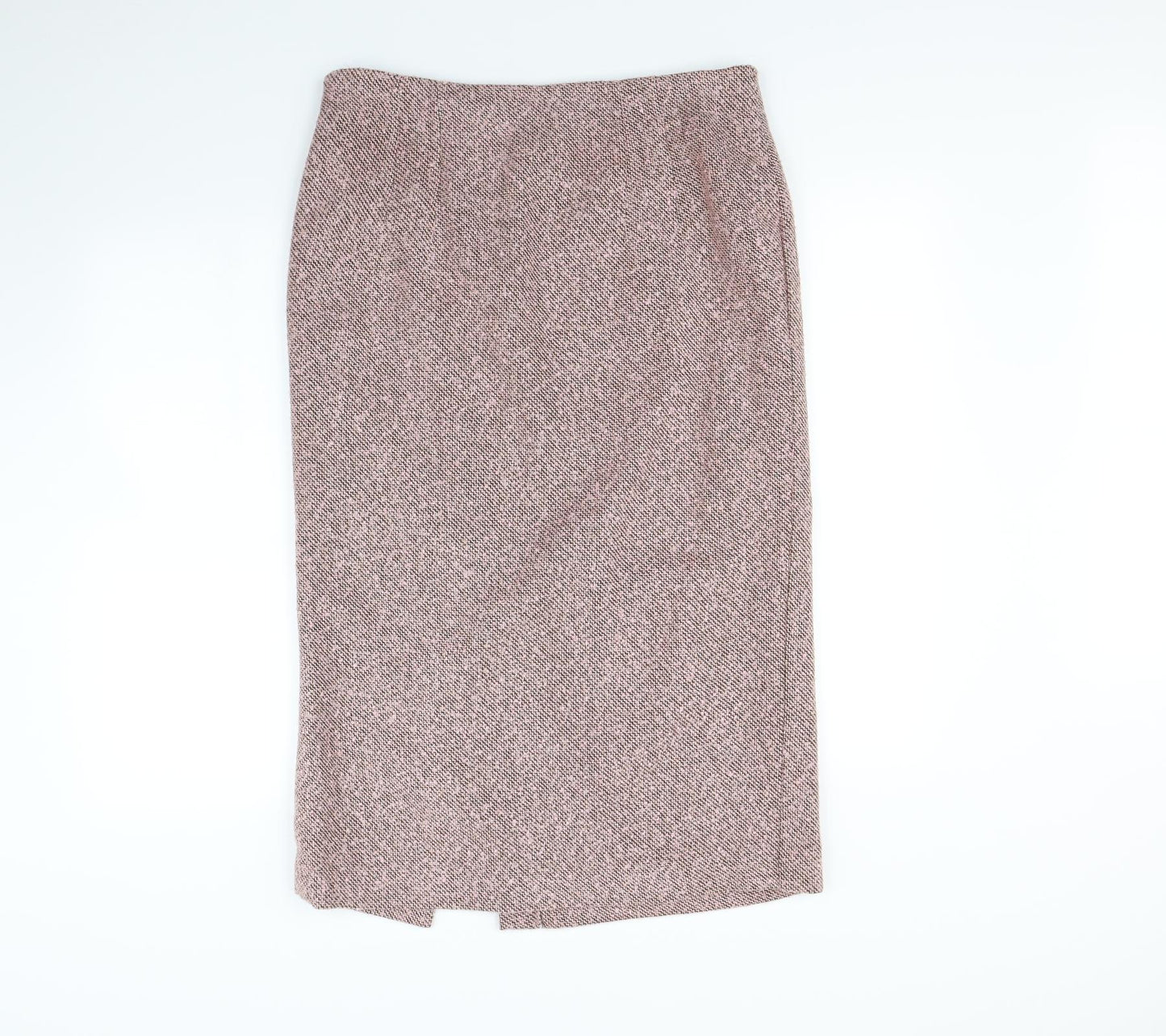 Laura Ashley Womens Pink Herringbone  Maxi Skirt Size 12