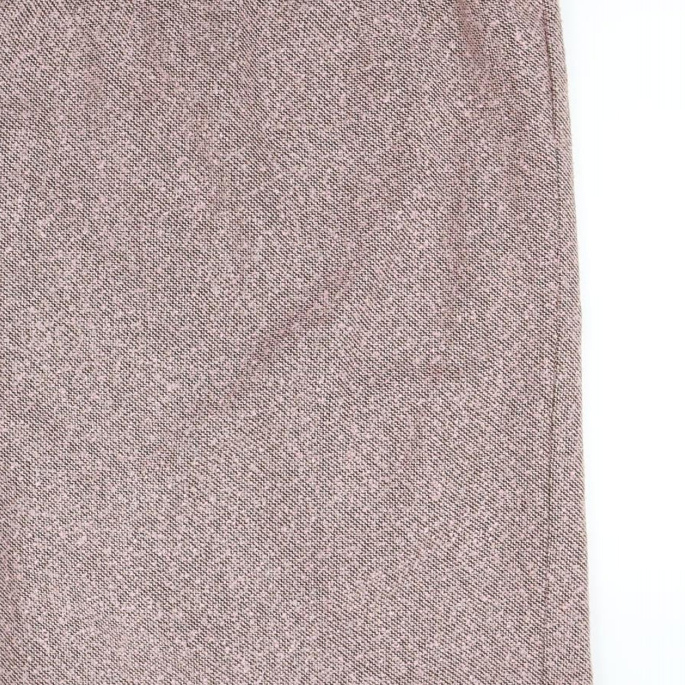 Laura Ashley Womens Pink Herringbone  Maxi Skirt Size 12