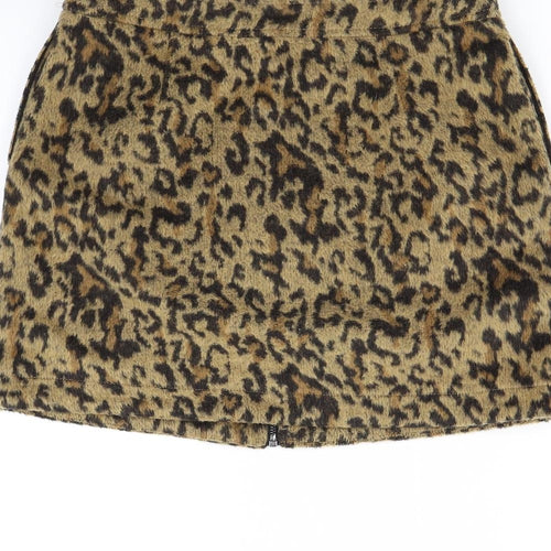 NEXT  Womens Brown Animal Print  Mini Skirt Size 10