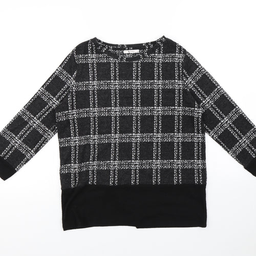 TU Womens Black Check  Pullover Jumper Size 10
