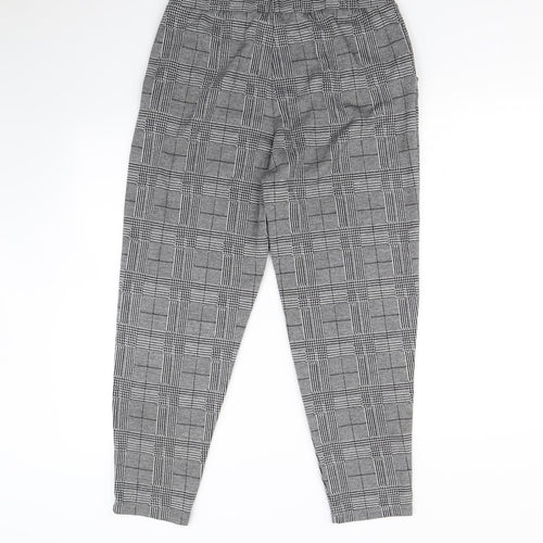 NEXT Womens Black Check  Dress Pants Trousers Size 14 L26 in
