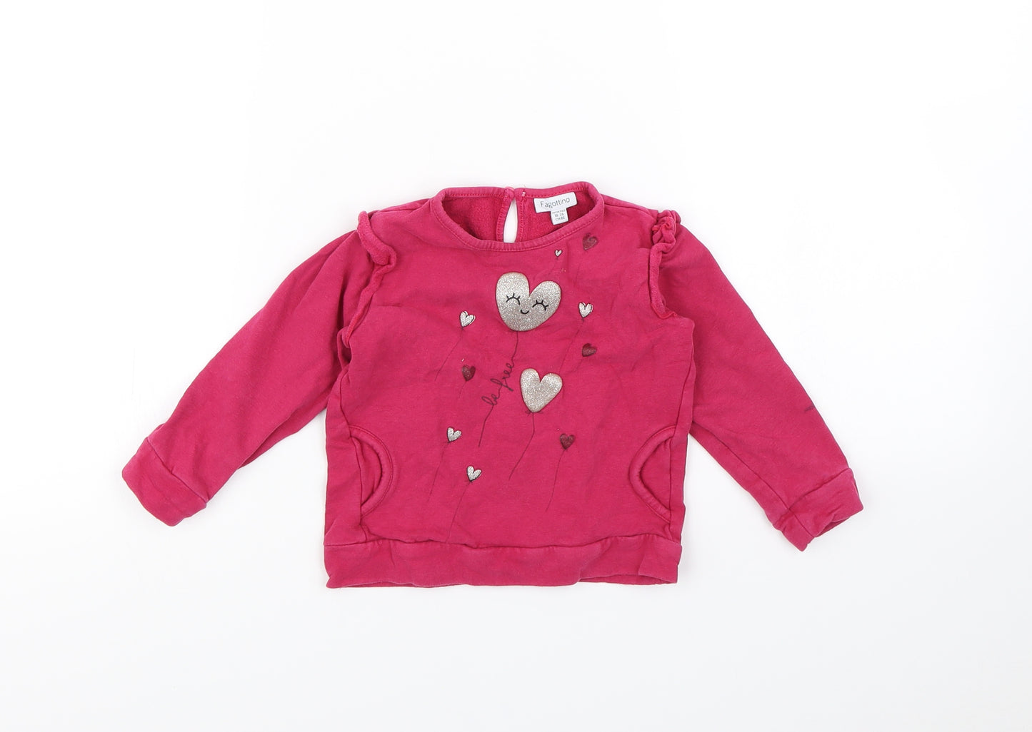 Fagottino Baby Pink   Pullover Jumper Size 18-24 Months