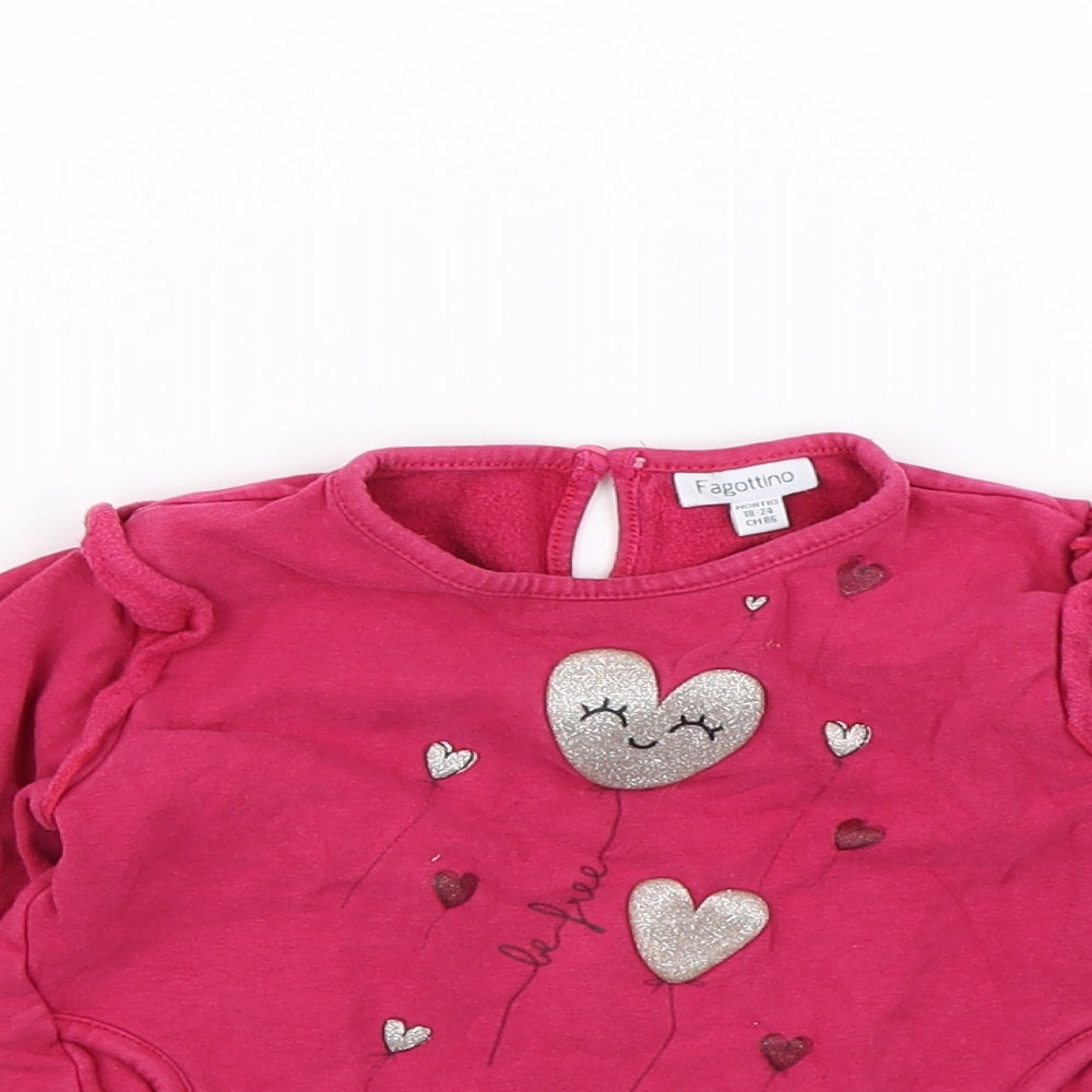 Fagottino Baby Pink   Pullover Jumper Size 18-24 Months